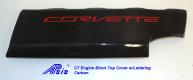 C7 Corvette 14-19 Laminated Carbon Fiber Fuel Rail Cover w/Lettering, 2 pcs/set 
